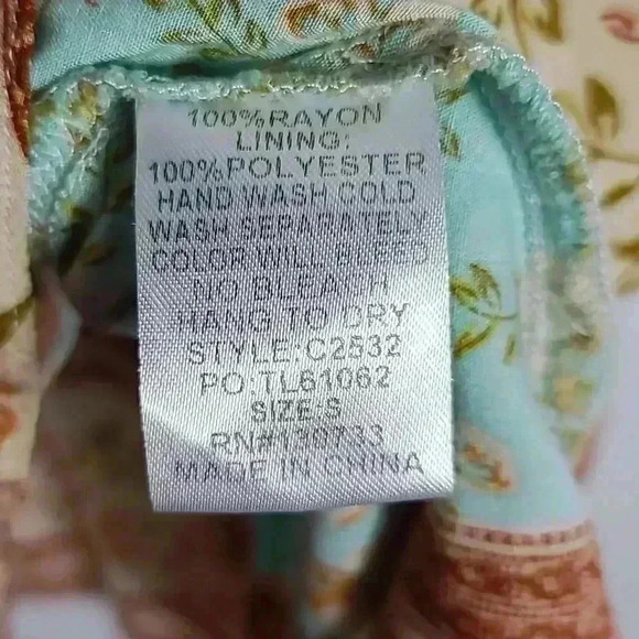 UMGEE Mixed Printed Faux Wrap Mini Dress Size Small - Picture 7 of 11